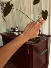 Load image into Gallery viewer, Fahad Turquoise Enameled Spirit, Yellow Gold Bracelet