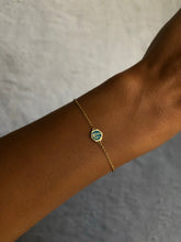 Load image into Gallery viewer, Yara Turquoise Enameled Spirit, Yellow Gold Bracelet