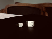 Load image into Gallery viewer, Coordinates Signet Ring, Female