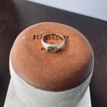 Load image into Gallery viewer, Initials Tiny Signet, Yellow Gold