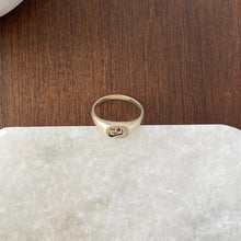 Load image into Gallery viewer, Initials Tiny Signet, Yellow Gold