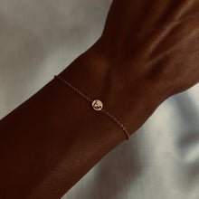 Load image into Gallery viewer, Tiny Gold Coin Spirit Name, Yellow Gold Bracelet