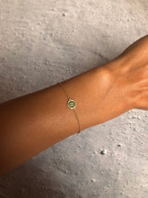 Load image into Gallery viewer, Njoud Green Enameled Spirit, Yellow Gold Bracelet