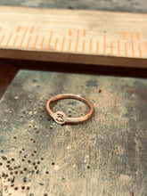 Load image into Gallery viewer, Tiny Coin Band Rose Gold Ring with her and his Arabic Letters