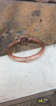 Load and play video in Gallery viewer, Tiny Coin Band Rose Gold Ring with her and his Arabic Letters
