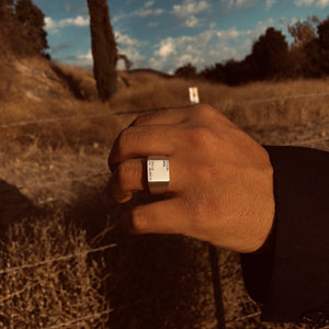 Coordinates Signet Ring, Unisex