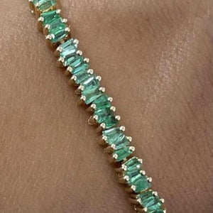 Artsy Emerald Tennis Bracelet