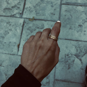 Arabic Initials Customized Ring, Yellow Gold