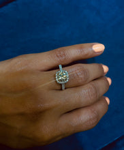 Load image into Gallery viewer, Double the Prongs, with Yellow Diamond
