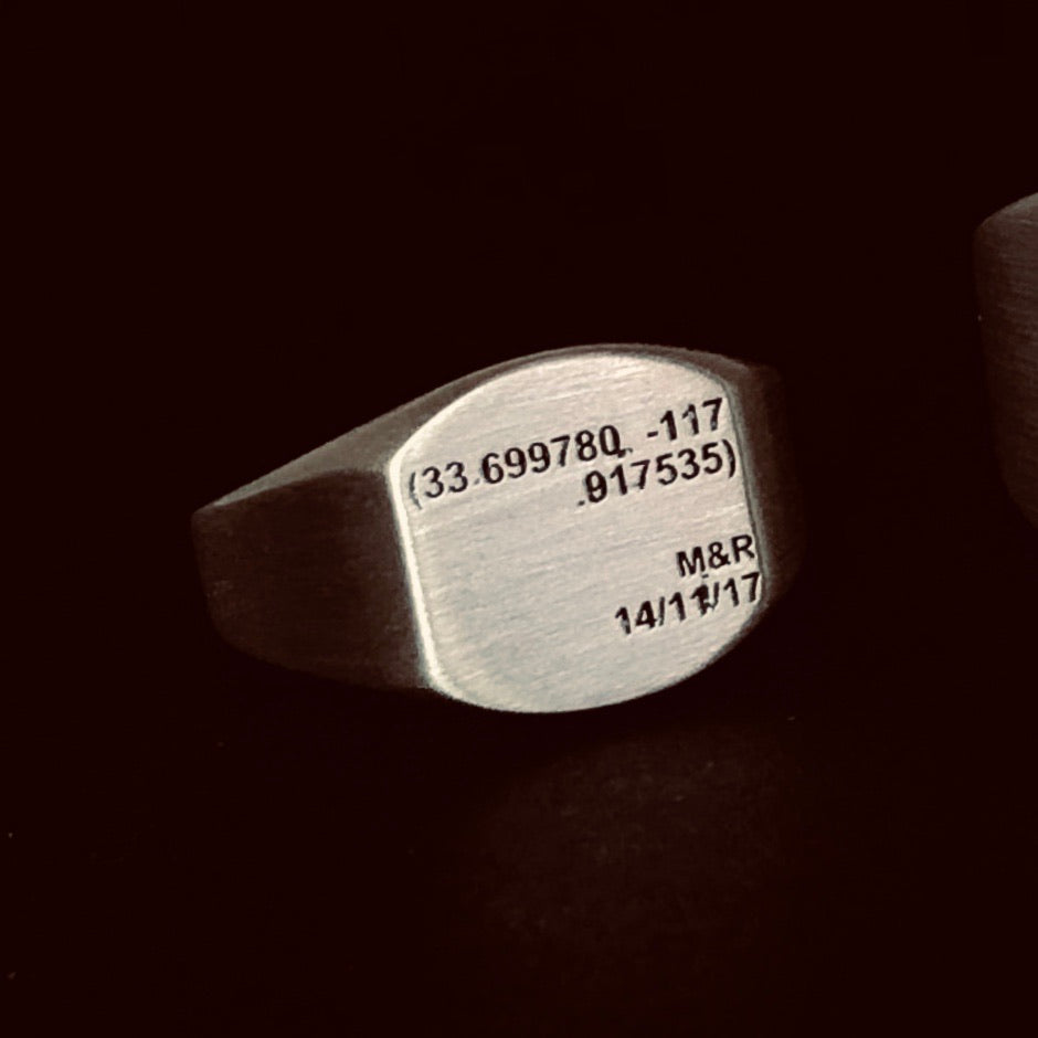 Coordinates Signet Ring, Female