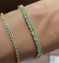 Load image into Gallery viewer, Artsy Emerald Tennis Bracelet
