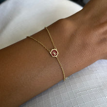 Load image into Gallery viewer, Alanoud Rouge Enameled Bracelet, Arabic Spirit Name
