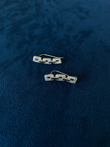 M9 Climber Earrings, Rose Gold and Diamonds