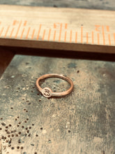 Load image into Gallery viewer, Tiny Coin Band Rose Gold Ring with her and his Arabic Letters
